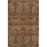 Faridkot Wool Floral Area Rug in Hazelnut