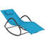 Chaise berçante confortable en acier sans gravité pour bronzer dans le jardin ou la piscine, résistante aux rayons UV