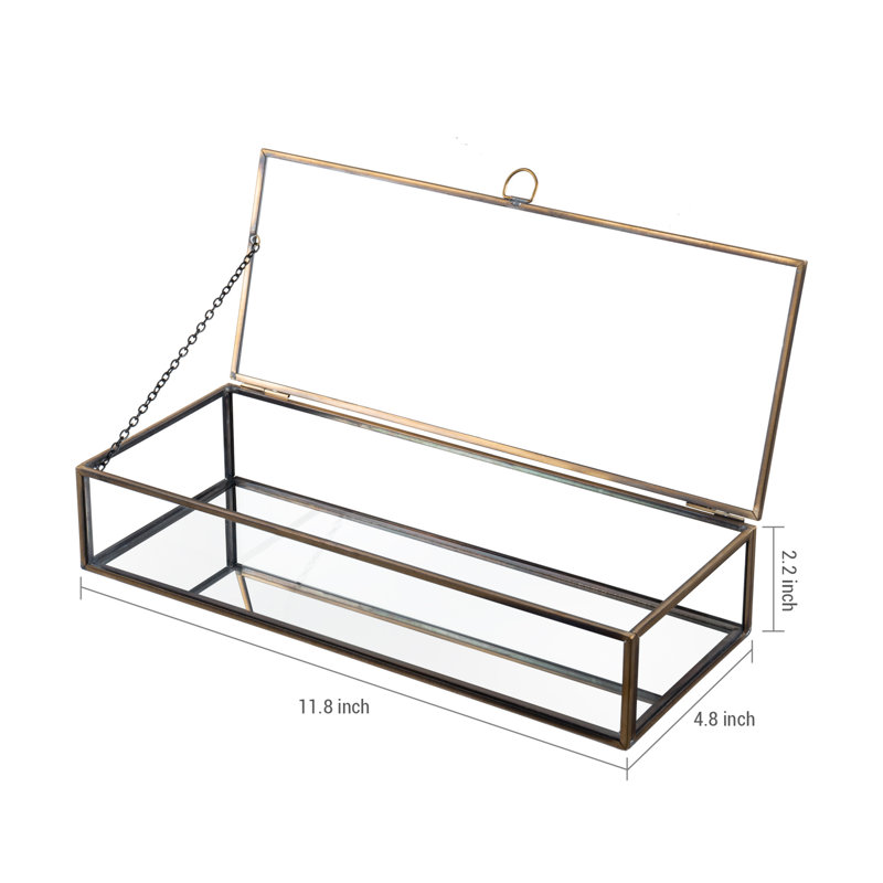 Metal & Glass Jewellery Box