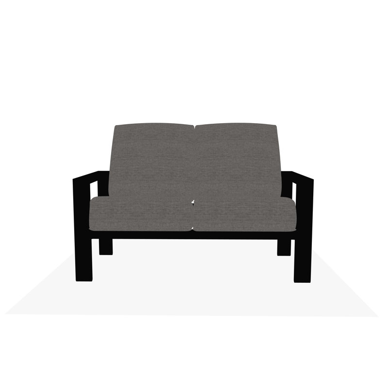 Causeuse Larssen, Toile granit Sunbrella®, Noir