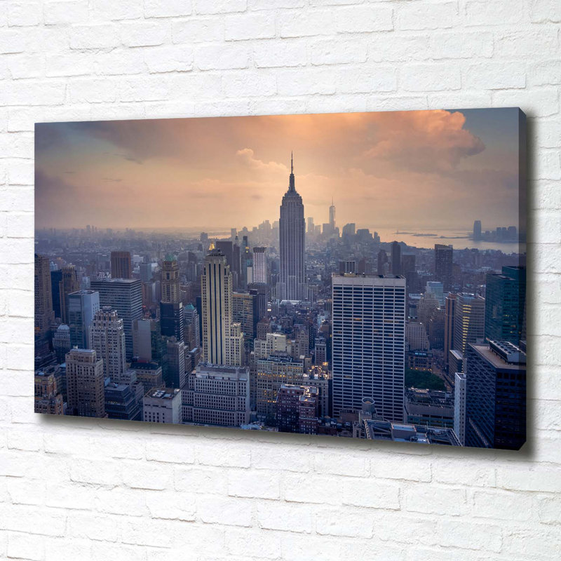 Manhattan New York - Wrapped Canvas Print