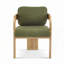 Chaise rembourrée avec pieds en bois