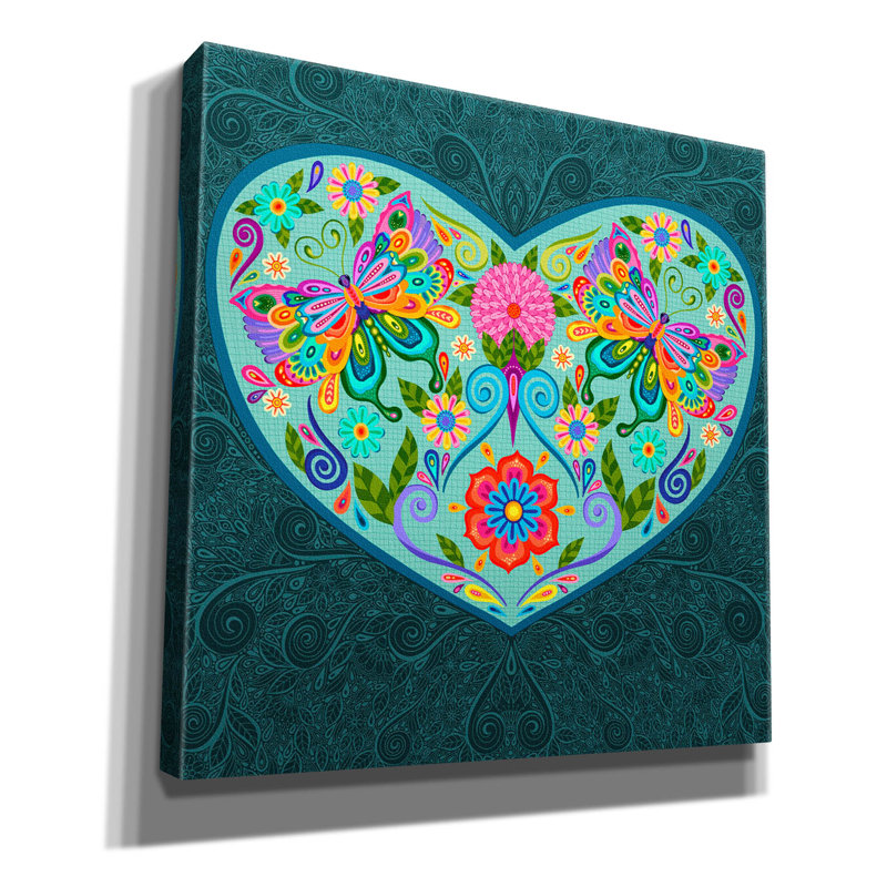 «Garden Love» par Hello Angel, art mural sur toile, H 26 po x l 26 po x P 1,5 po