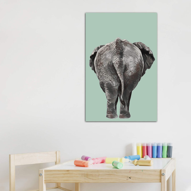 Art de bout éléphant, Toile tendue, H 48 po x l 32 po x P 1,5 po