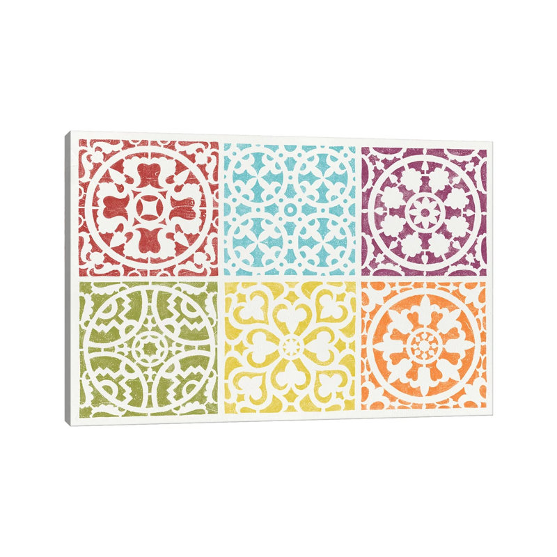 Hacienda Tile VII by Moira Hershey - Wrapped Canvas Print, 20.32 cm H x 30.48 cm W