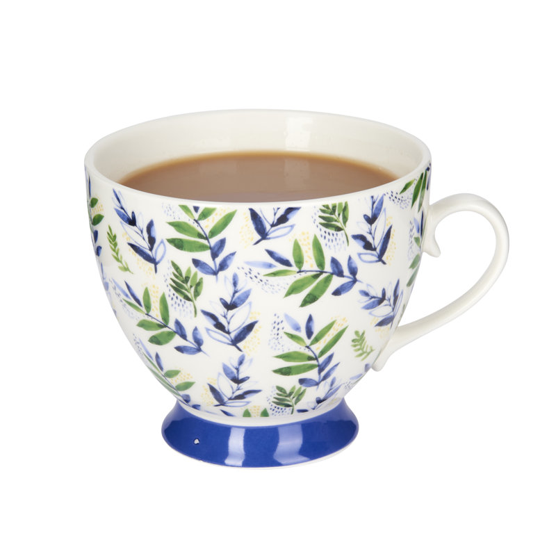 Blue Leaf Mug
