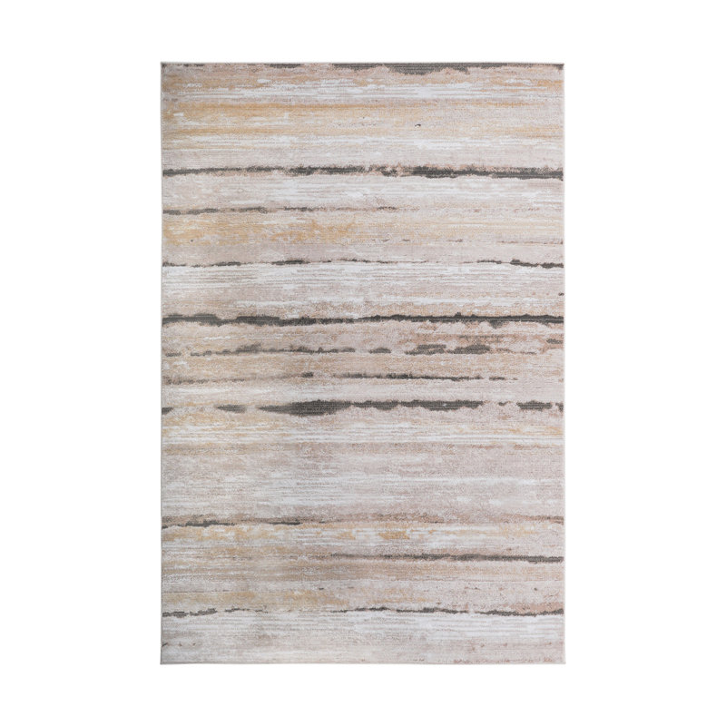 Collection Brown /Striped Non-Shedding Living Room Bedroom Dining Home Office Stylish and Stain Resistant Area Rug
