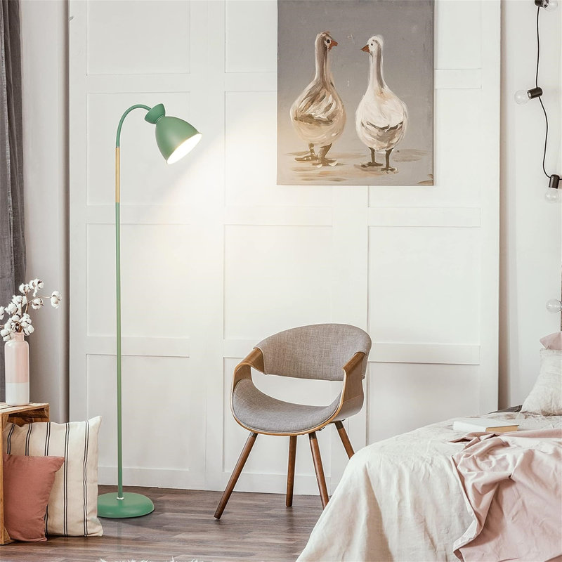 159cm Arched Floor Lamp, Green