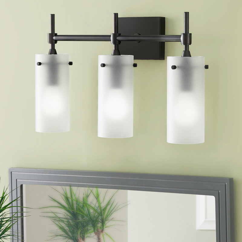 Sansbury Armed Sconce, Black, Frost