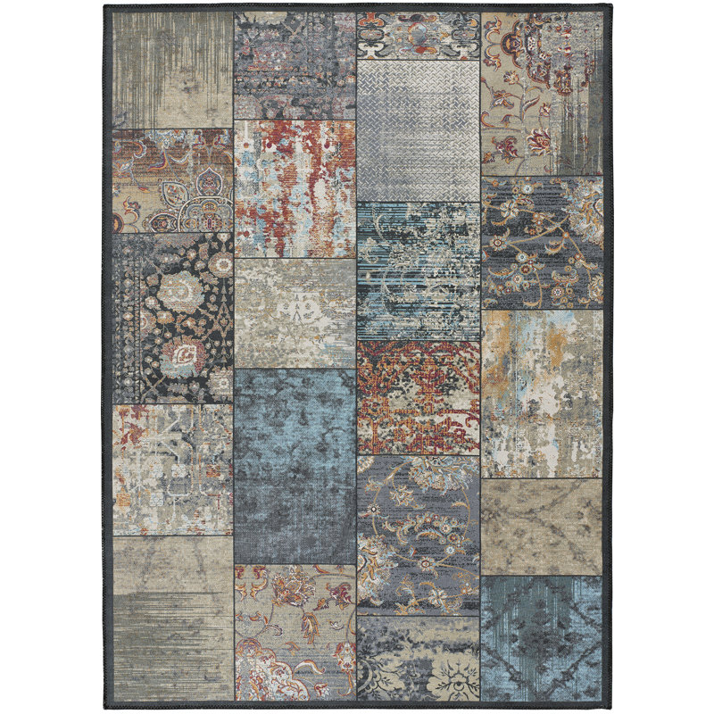 Beyanka Patchwork Area Rug, Rectangle 140 x 200cm