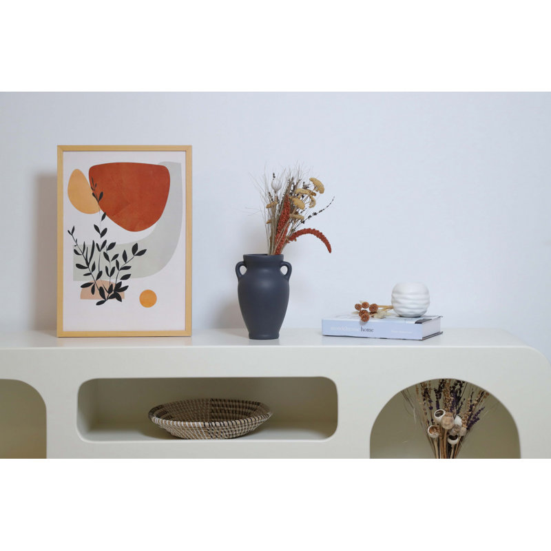 Vase en céramique élégant, couleur anthracite, 4,5 x 4,5 x 8,3 pouces | 100% céramique de haute qualité, parfaite pour la décoration intérieure et les arrangements floraux | Centre de table élégant pour le salon, la chambre à coucher et les espaces de bureau