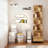6 Tier Rotating Bookshelf, 360° Display Round Spinning Bookshelf With Wheels And Drawer, Space-Saving, Small Space Rotating Bookshelf Tower For Bedroom, Living Room, Home, Office, Wood Color-482248801-482248805