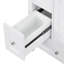 Meuble-lavabo de 24 po avec rangement, tablette réglable, panneau de fibres à densité moyenne et bois d'hévéa, cloisons amovibles, finition blanc brillant-752101046