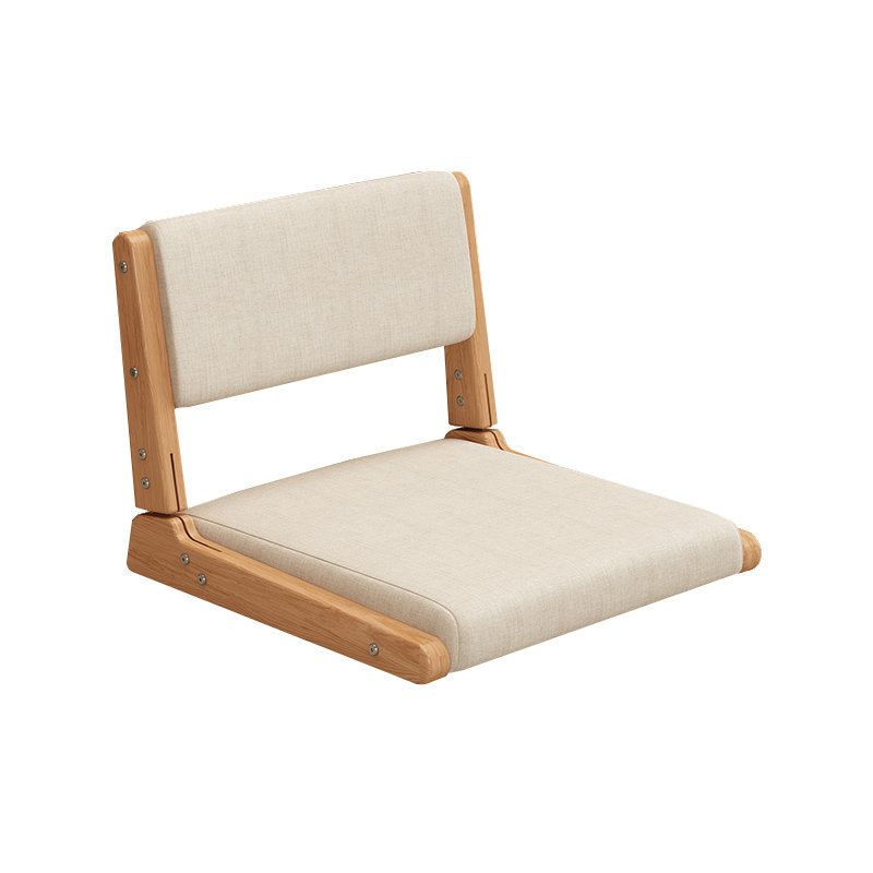 Fauteuil de sol japonais avec dossier, fauteuil de méditation pliable avec coussin pour salon, chambre ou fenêtre en baie, couleur naturelle disponible
