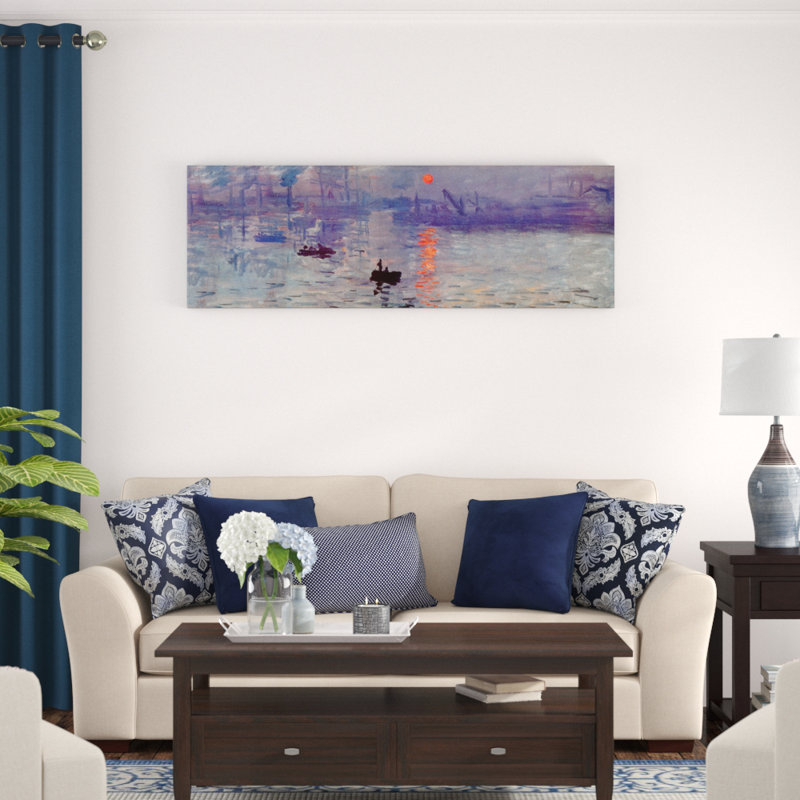 «Miko Sunrise Impression» par Claude Monet, reproduction sur toile, H 20 po x l 60 po x P 1,5 po