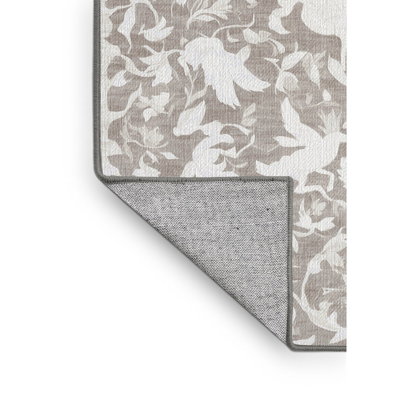 Tapis gris lavable à la machine, Rectangulaire 8 pi x 12 pi