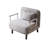  "31.5" convertible chair bed with adjustable backrest, tri-fold sofa bed with steel frame, light grey"