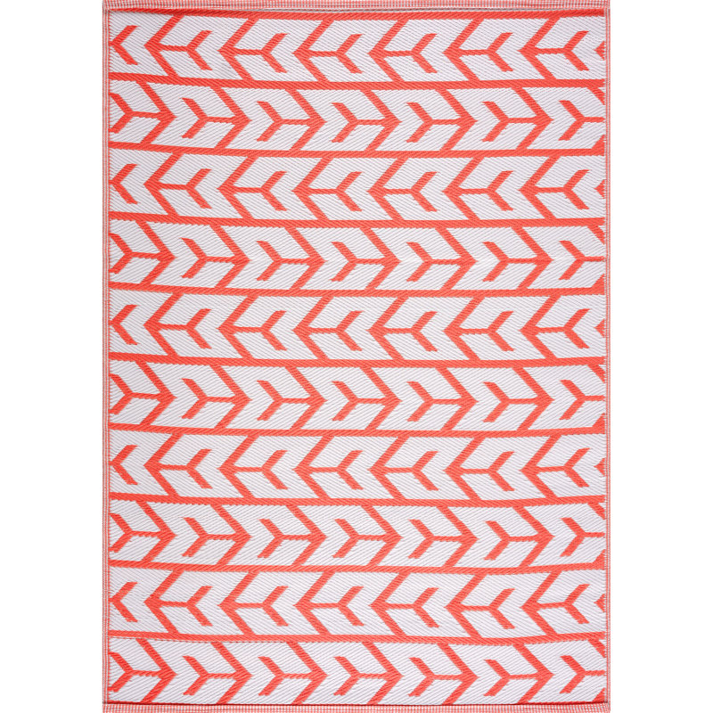 Tapis intérieur / extérieur orange Boston-Blu, Rectangle 4 pi x 6 pi