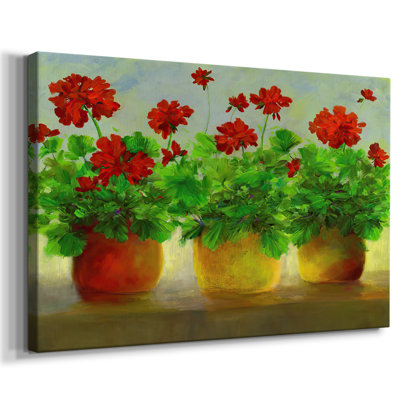 Geraniums III -Galerie enveloppée Cavas