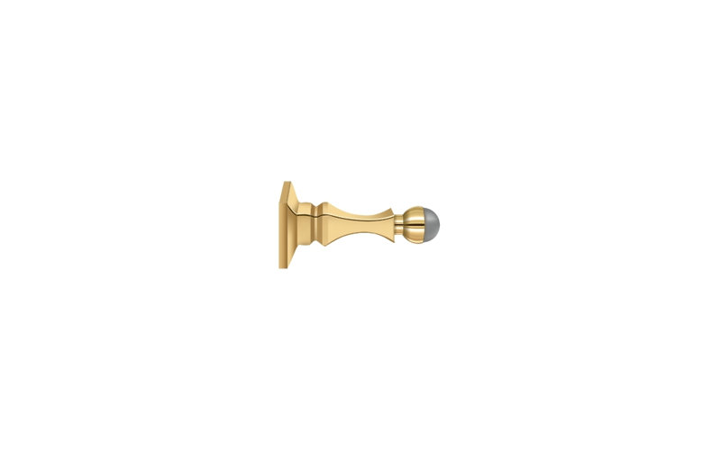 Pare-chocs de porte de plinthe 3-1 / 2 po Deltana BDH35CR003, HD, laiton massif en PVD laiton poli