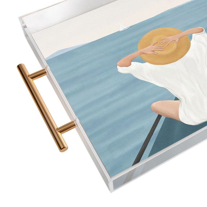 Flow Line Summer Vacation I Acrylic Tray