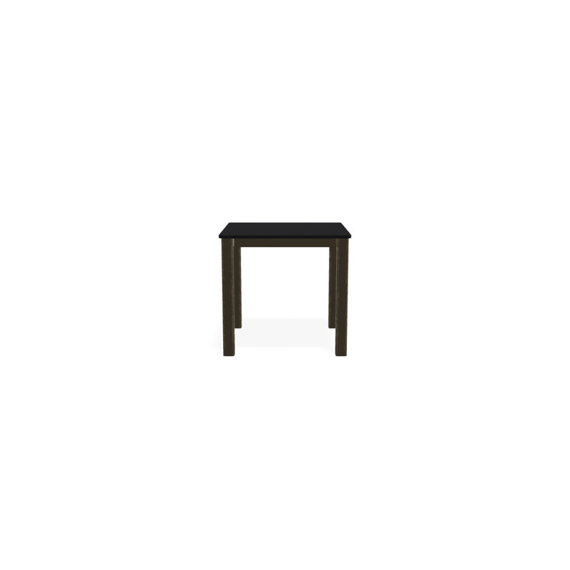 Robinett Square Metal Outdoor Side Table , 21'' in. W 21'' in. D, Black P70, Textured Beachwood
