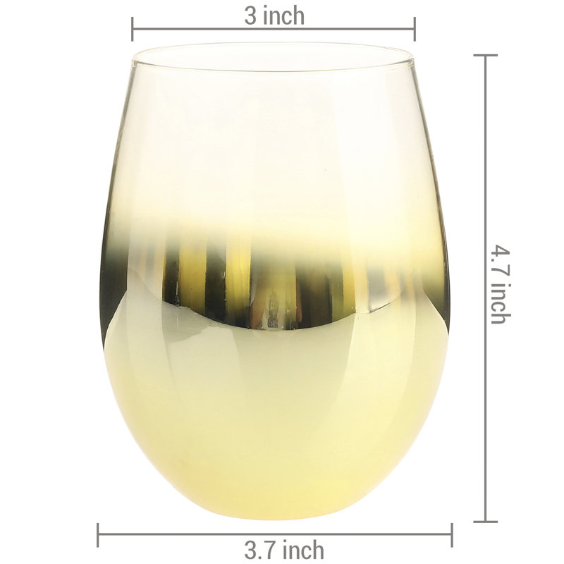 8 oz. All Purpose Wine Glassware Set, Golden