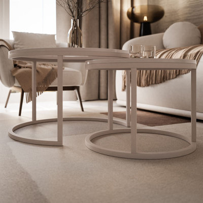 Round coffee table CIRI 2in1 cashmere