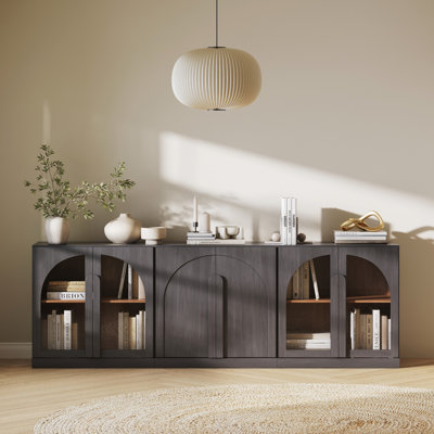Modular Cabinet 3-Piece Sideboard with Shelves, Camel