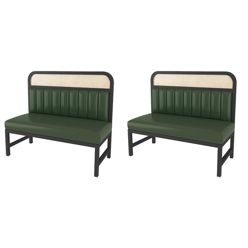 Banc rembourré en similicuir haut de gamme, Atrovirens