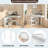 Corner Makeup Vanity Desk With Adjustable Folding Mirror, 3-color Led Lighting, Adequate Storage And Stool
