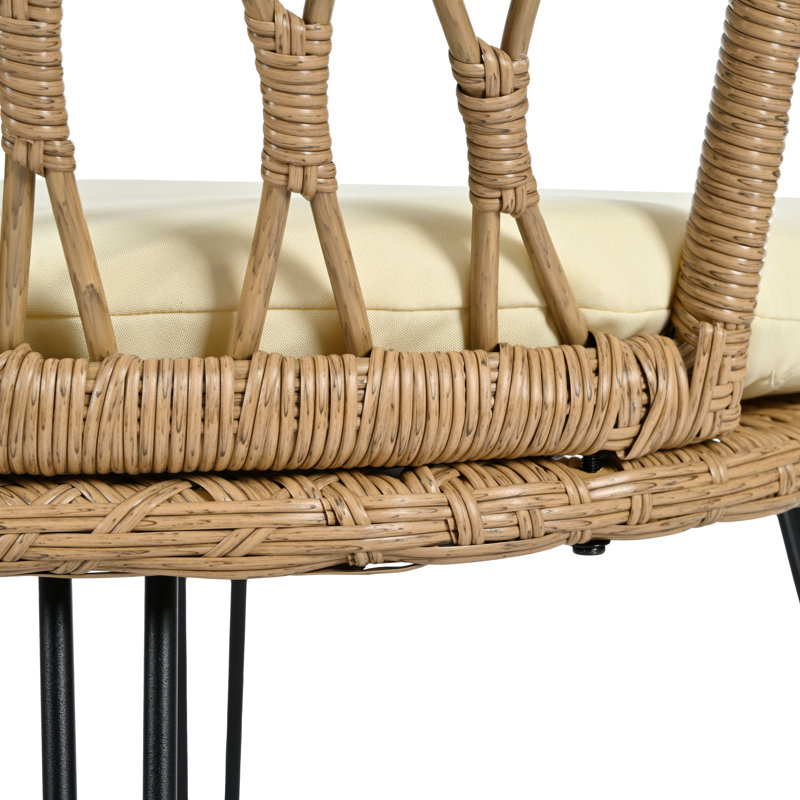 Extérieur de 2 sièges et d'une table ronde en verre trempé, adaptable aux réunions de famille, chaises simples faciles à déplacer et table pour espaces, construction, assemblage simple