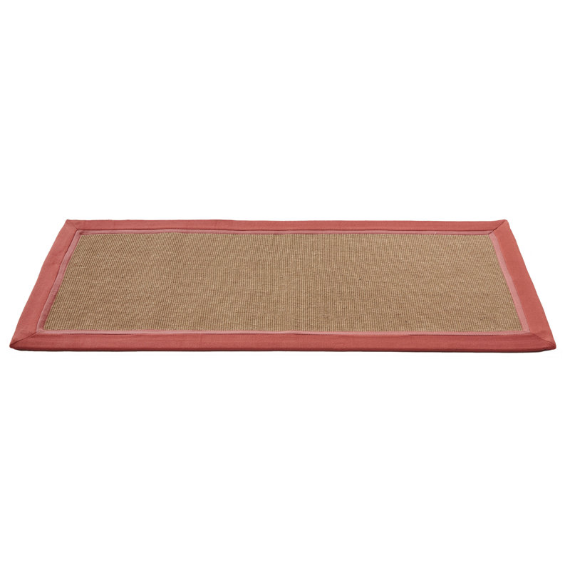 Bayside Jute Rug, 22" W x 54" L, Red/Natural