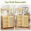 Buffet en bambou et rotin avec tablette réglable, naturel
