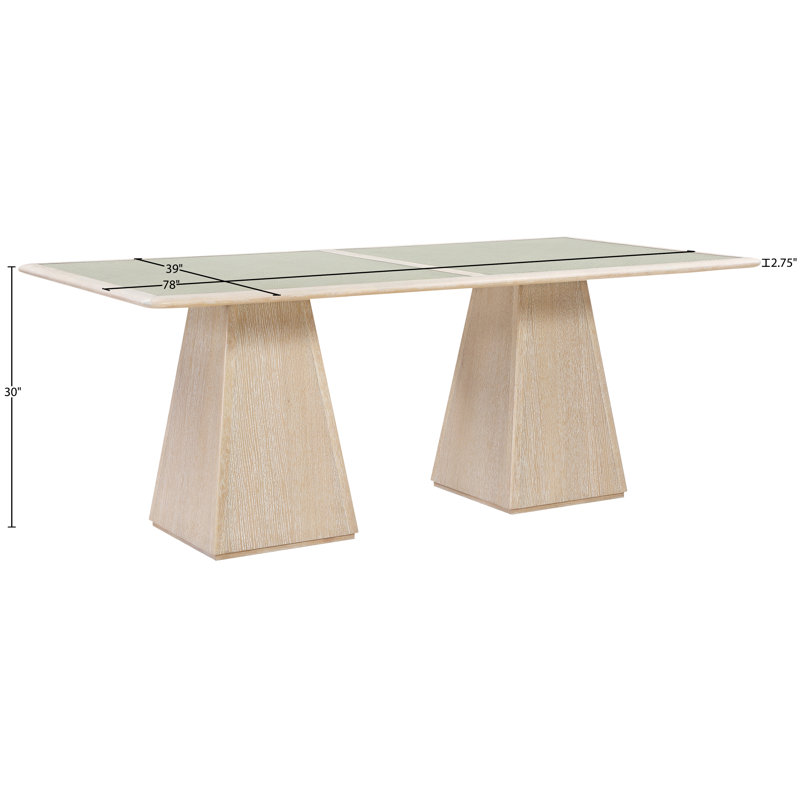  Table de salle à manger Burkett, Naturel