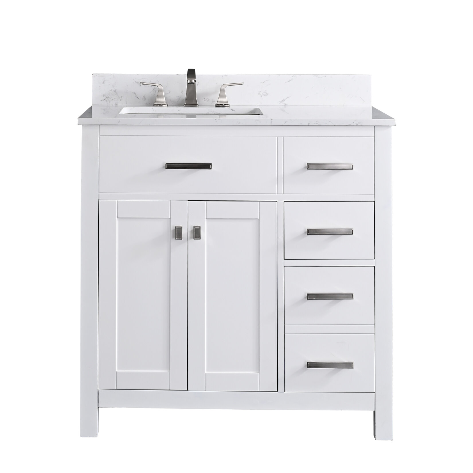 Winston Porter Chaysen 36'' Single Bathroom Vanity with Ceramic Top ...