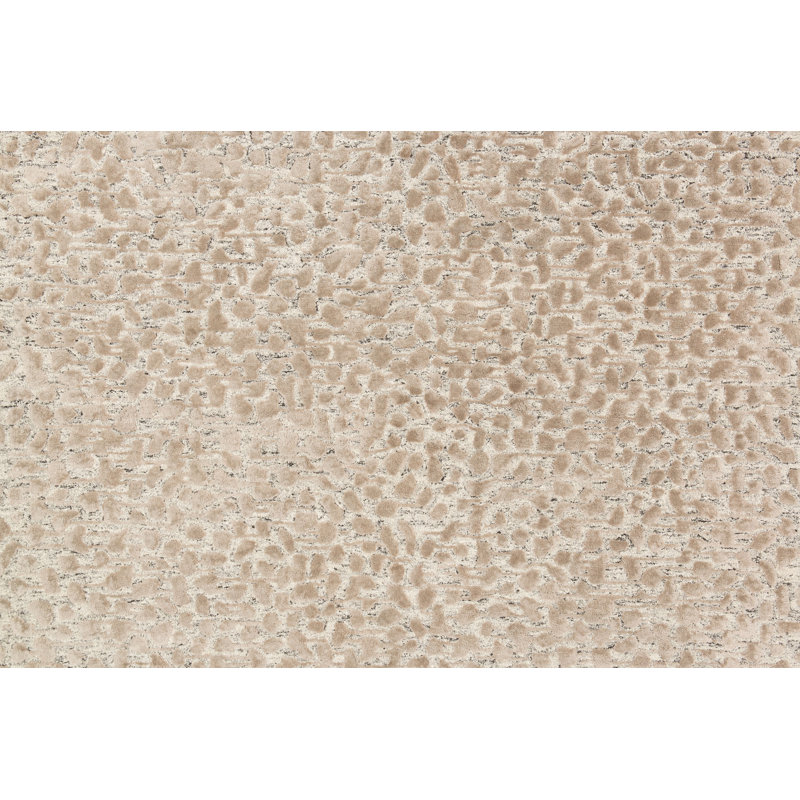 Tapis beige touffeté à la main Rusch, Rectangle 3 pi 6 po x 5 pi 6 po