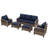 5 - Person Modular Patio Conversation Set with Cushions-115188711