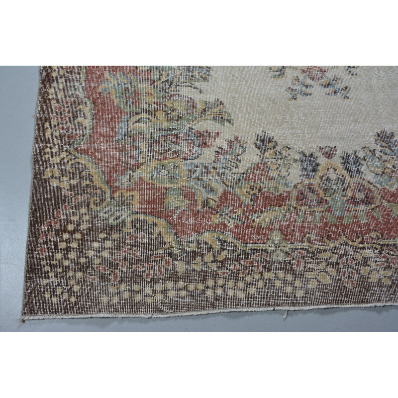 Tapis brun de luxe, tapis turc, tapis de sol, grands tapis 5,9 x 9,3 pi, tapis marocain, tapis rétro