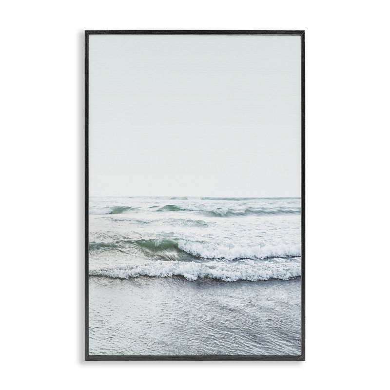Giclée encadrée monochrome par Ocean Wave, H 18 po x l 12 po, Giclée encadrée noir minuit