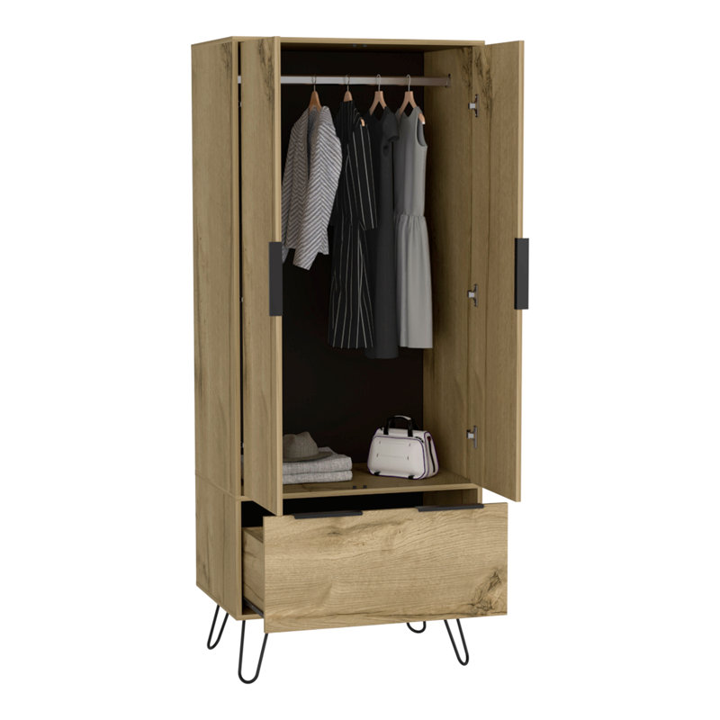 Armoire, chambre à coucher, chêne clair