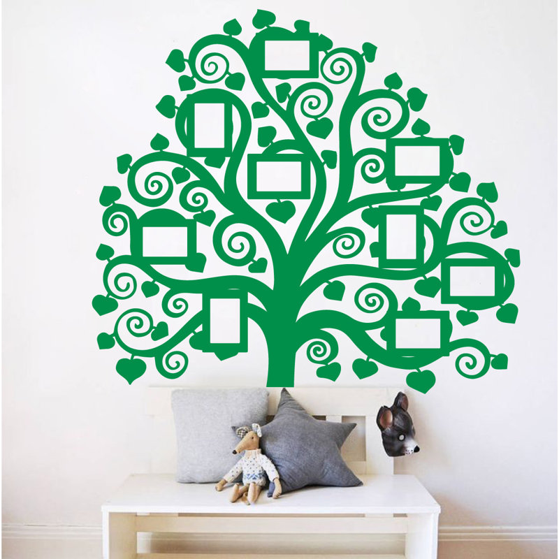 Décalcomanie murale images arbre familial, Vert clair