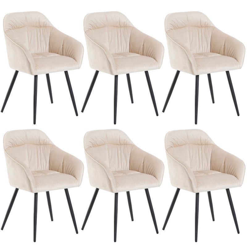 Ashonte 42 cm H Velvet Armchair, Beige
