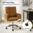 Auric Mid-Century Modern 23" W Leather Height-Adjustable Swivel Office Chair with Button Design-779435318