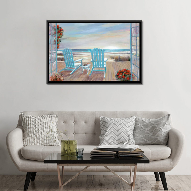 «Bar Set», estampe numérique sur toile tendue, H 32 po x l 48 po x P 1,5 po, Toile avec cadre noir