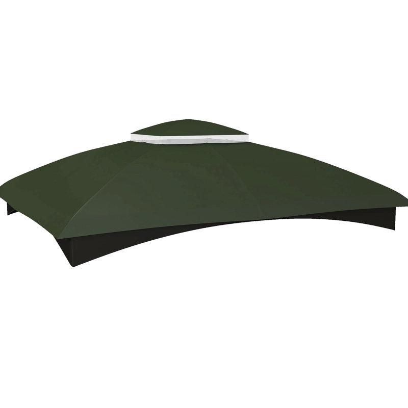2 Gazebo Canopy Replacement, 10' X 12', With Drainage. Increases Gazebo's Stability And Ventilation Functionality 12' Top 2, . Improves Durability