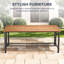 Table basse de patio en métal Canyon avec plateau en polywood, petite table d'appoint d'extérieur pour terrasse et balcon-116489276