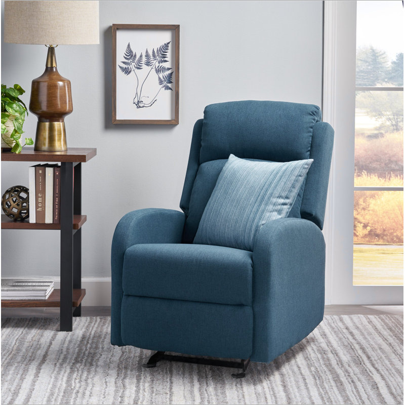 25" Wide Manual Rocker Standard Recliner, Navy Blue