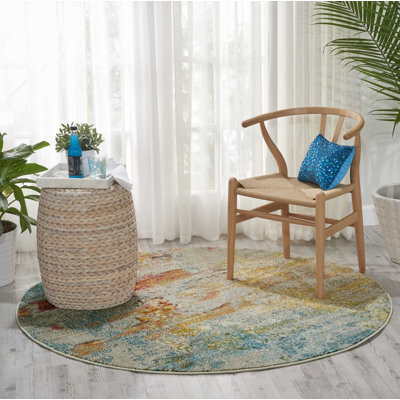 Adrihana Machine Woven Abstract Area Rug