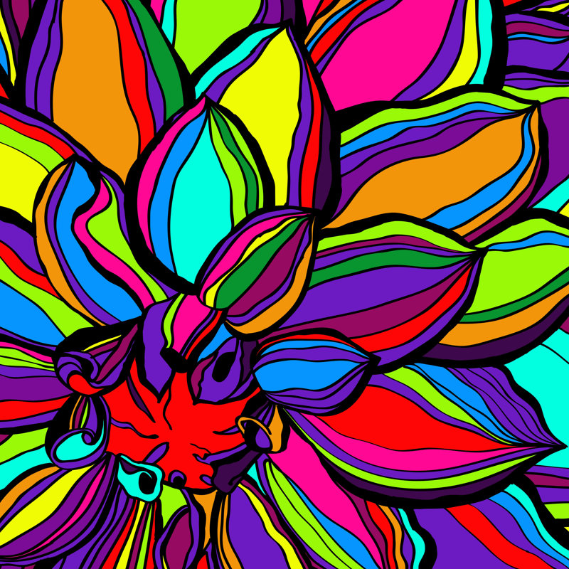 «Noemie Flower» par Alisared - reproduction, H 36 po x l 36 po